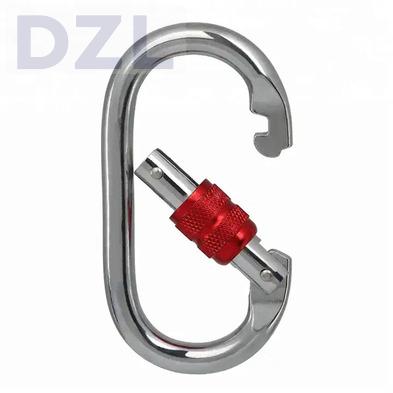 Oval Shape Screw Lock Alloy Steel Carabiner